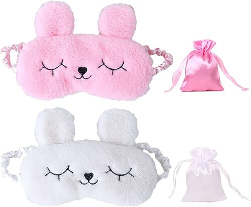 Miniatura 10 de Máscara de seda para dormir, cubierta de ojos de satén negro para dormir, diseño lindo, azul oscuro, correa ajustable y bolsa de seda (paquete de