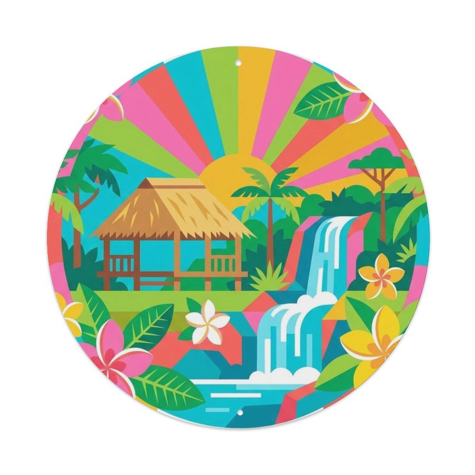 Olyhtr 8X8inch Classic Style Samoa Travel Apia Pacific Island Capital Classic Metal Tin Sign