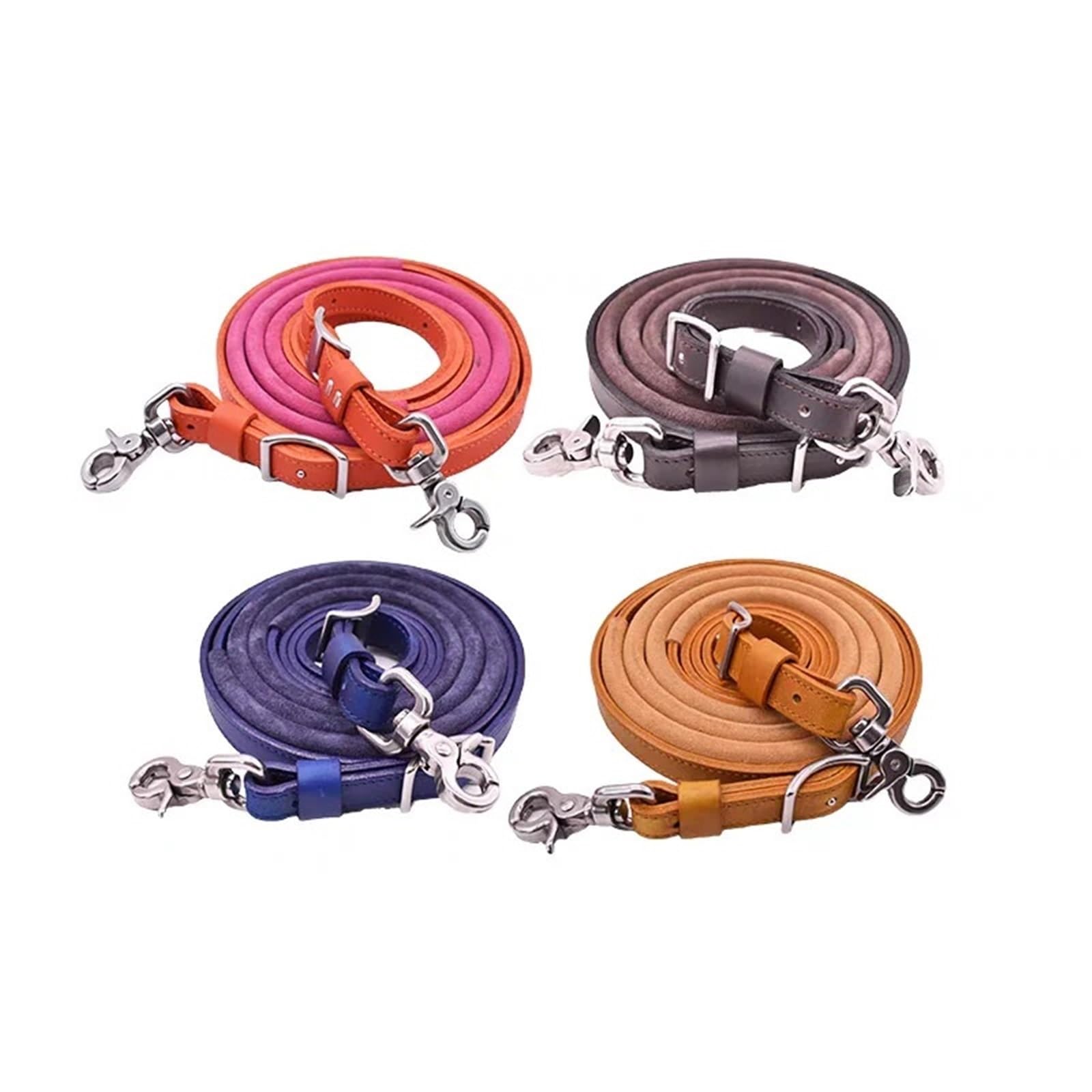 Redini a botte rivestite in pelle scamosciata for cavallo(Brown)