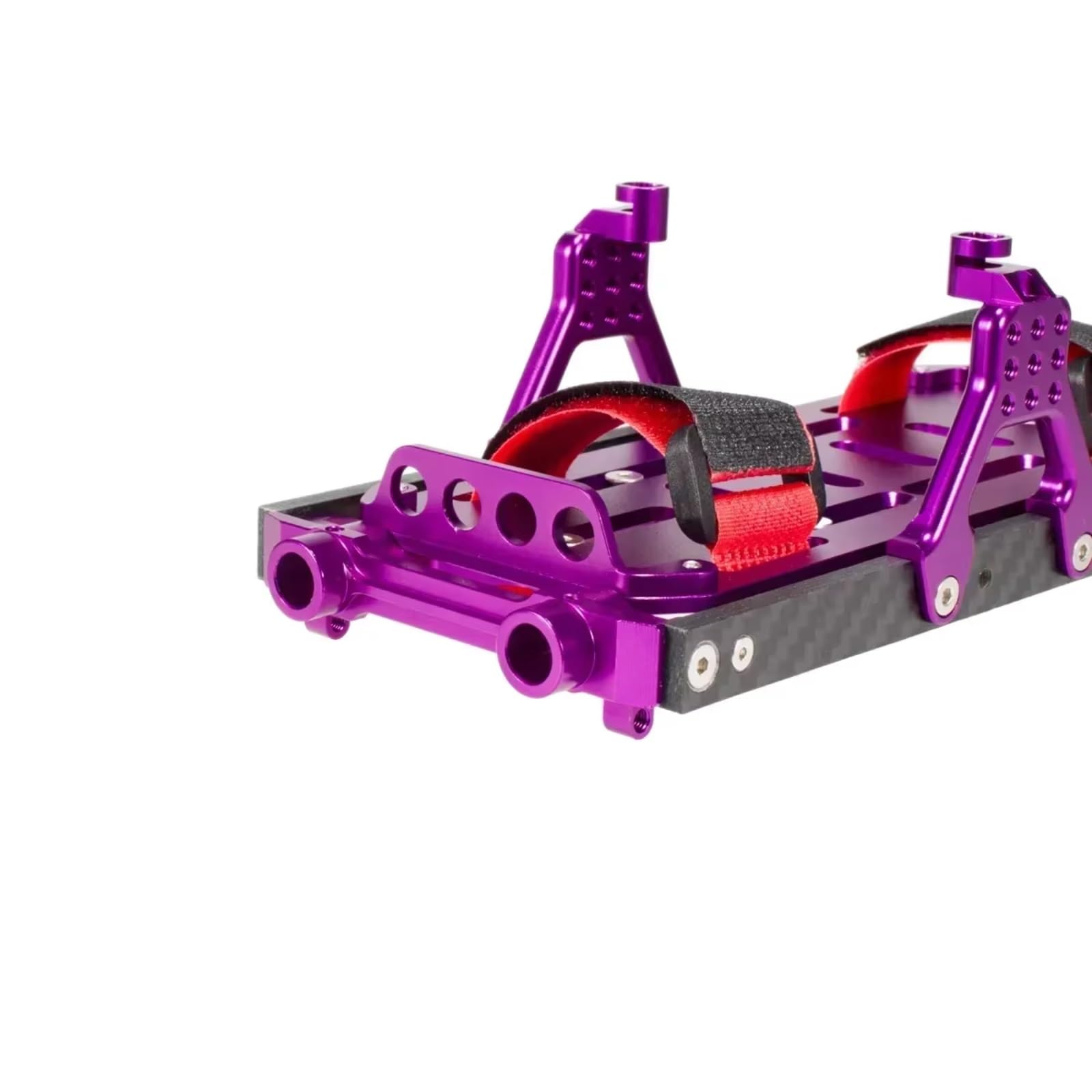 Do SCX10 1/10 zestaw do podwozia RC Crawler W/szyny z włókna węglowego, metalowe brace, ościeżnice, zestaw do ramy pojazdu RC Crawler części ramy (czarny)