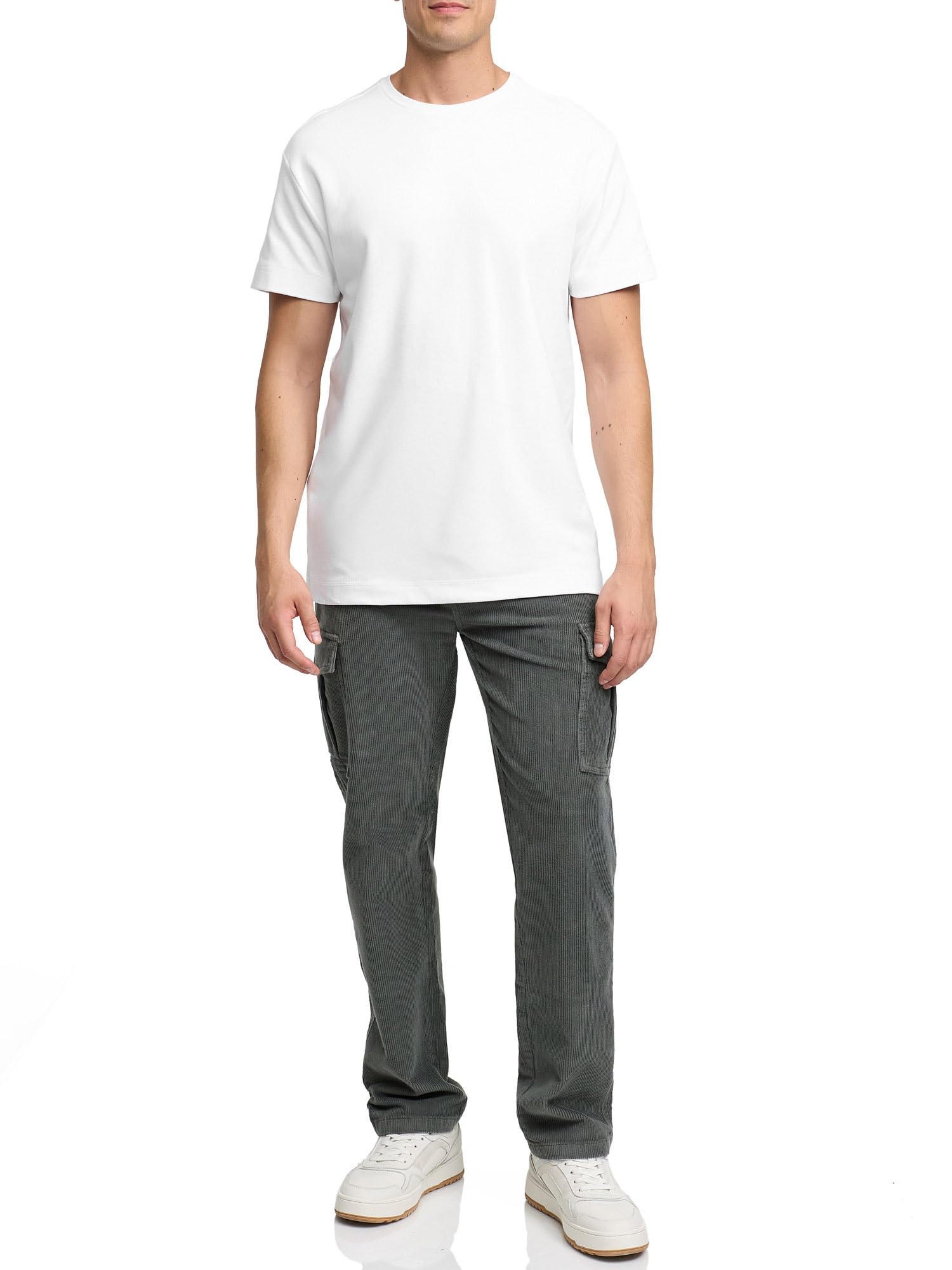 Indicode Pantalones de pana para hombre INJammon con elástico de algodón | Pantalones de hombre Pantalones de ocio para hombre