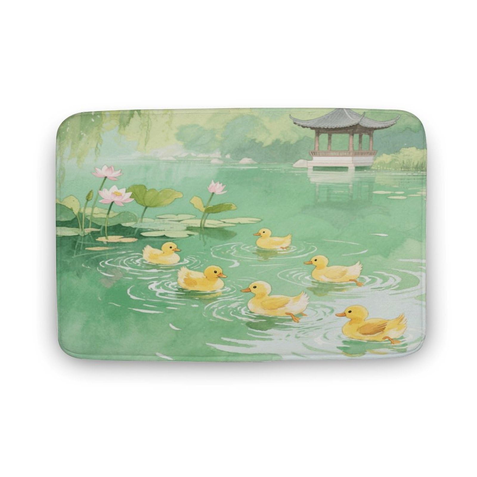 Alfombras de baño lujosas y esponjosas de patrón de patos para interiores