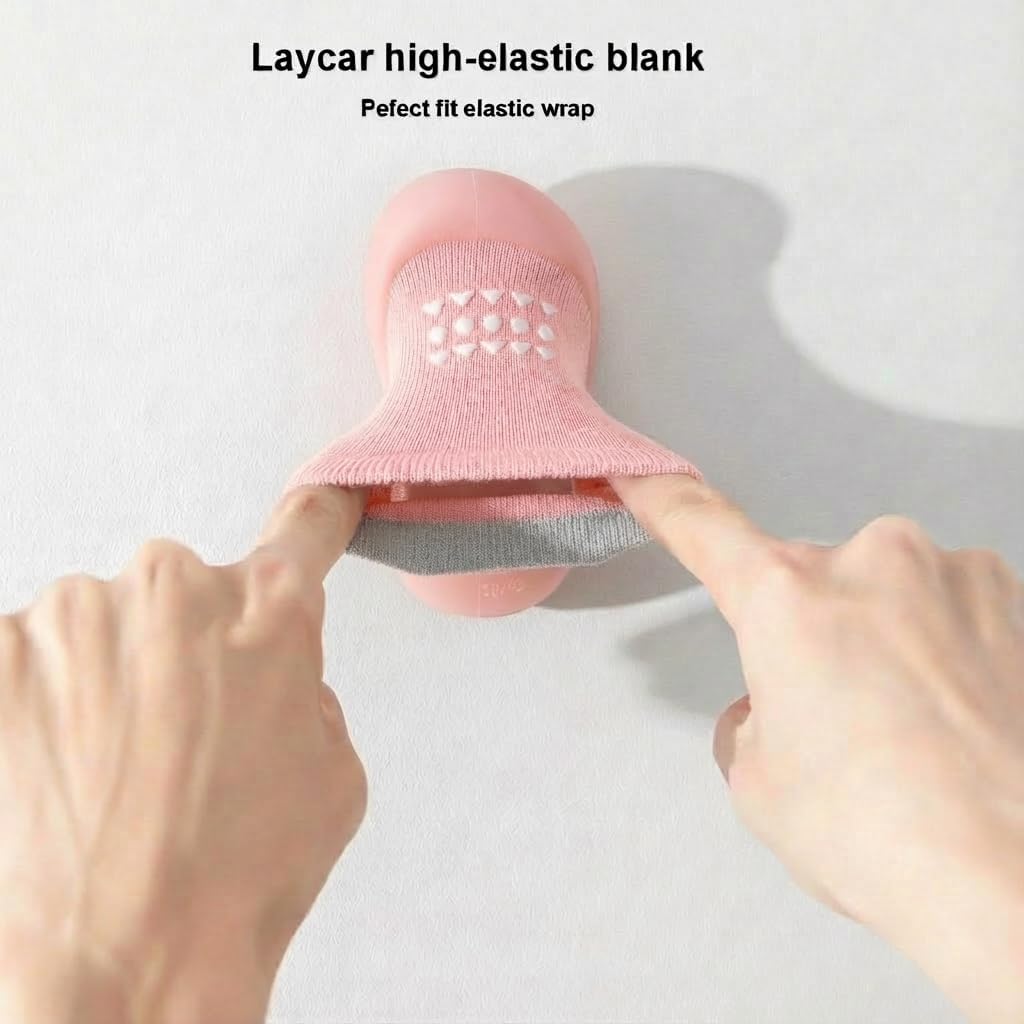 Hstyle Baby Sock Shoes Toddler Walking Shoes Infant Non-Slip Slippers Soft Rubber Sole Sneakers for Baby Boys Girls - Image 4