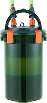 600L/H-1500L/H Aquarium Canister Filter, 7W/8W/15W Fish Tank External Filter, Aquarium Hang on Filter with Biochemical Sponge, Ceramic Balls for up to 650L Tank (1500L/H)