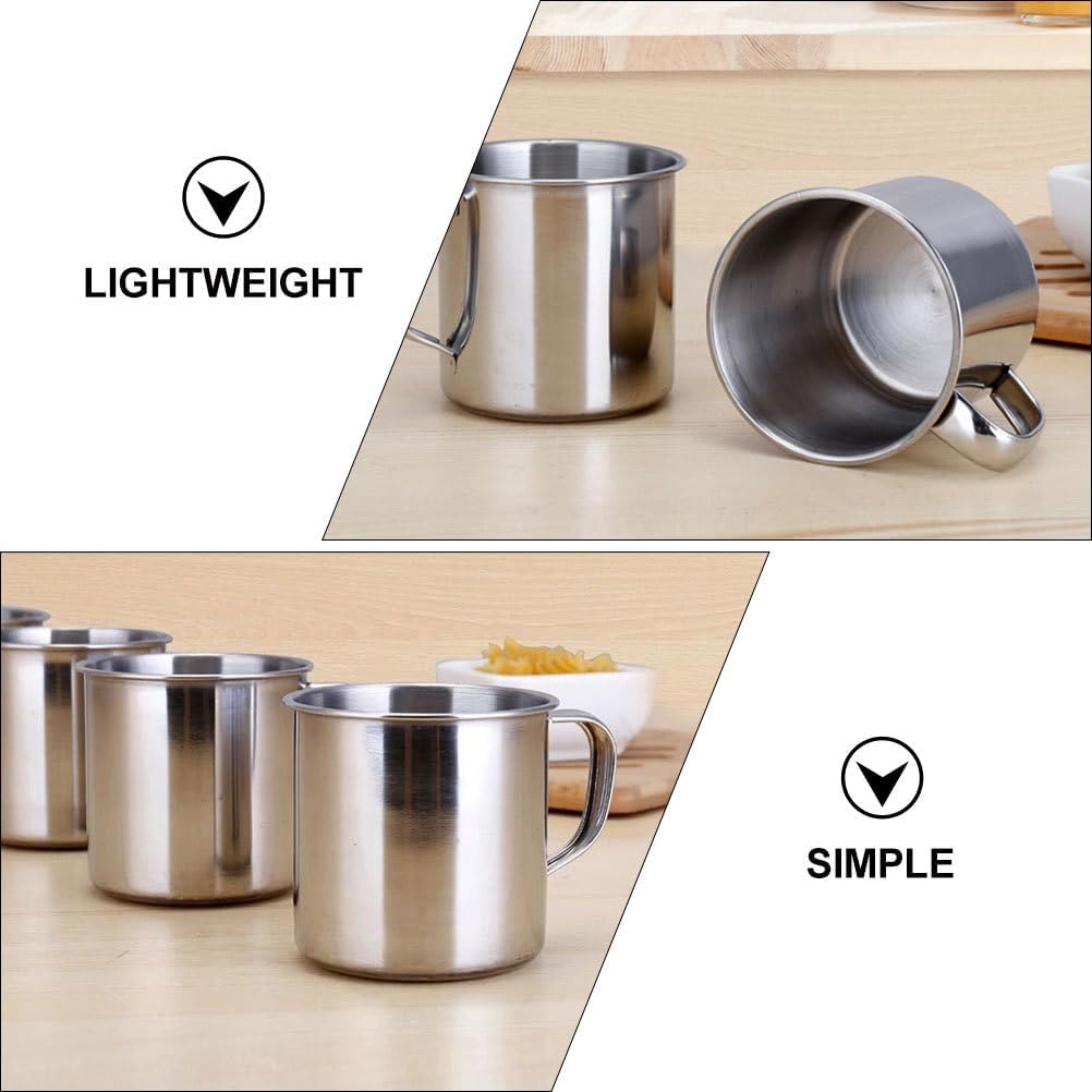 Kids Stainless Steel Water Cup 6 Pack 6Oz Mini Mugs with Handles Lightweight Leak-Resistant Toddler Cups for Home School Outdoor Use - Image 5