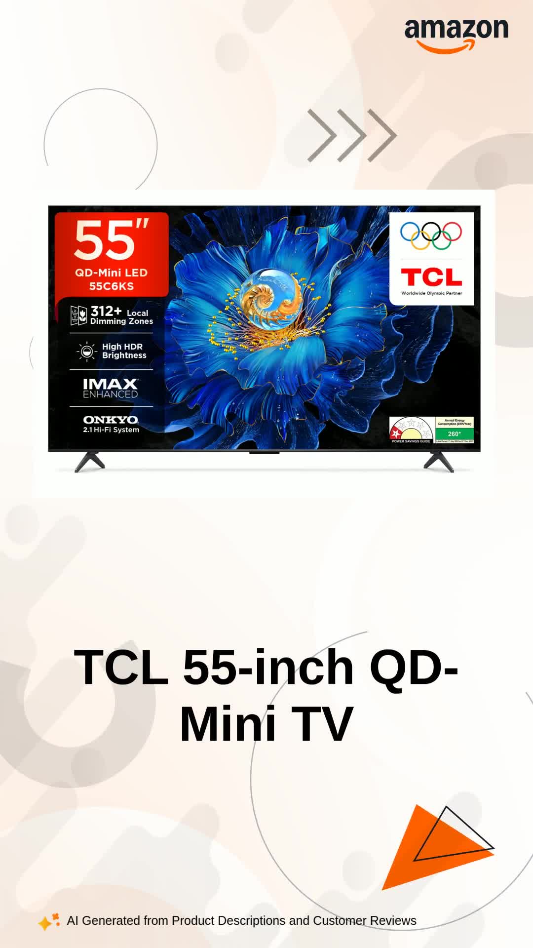 TCL 139 cm (55 inches) 4K Ultra HD Smart QD-Mini LED Google TV