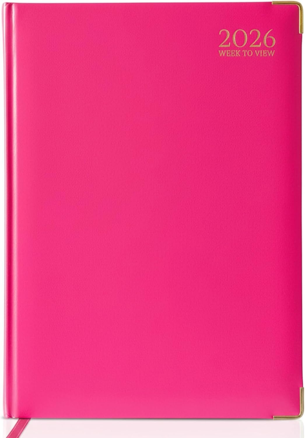 AIBULO 2026 Pink A5 Week-to-View Diary 10 Pack– Hardback Weekly Planner & Appointment Organizer with UK Holidays, Notes & Contacts for Home, Office & School