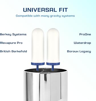 Coldstream FTO Plus Water Filter Cartridge (2 Pack) - Long-Lasting Berkey Filter Replacement, Waterdrop Filter Replacement - Reduces Lead, Fluoride, Viruses, and Microplastics