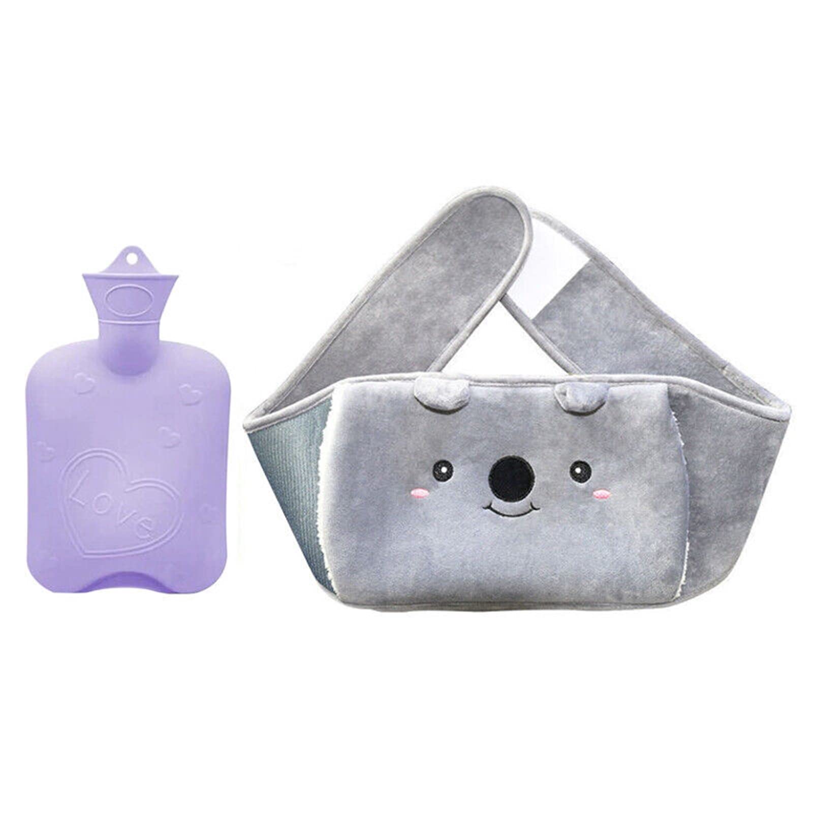 DieffematicRSD Bolsa Agua Caliente Botella de Agua Caliente con Funda Suave para la Cintura, Bolsa de Agua Caliente, Alivio del Dolor para el Cuello, Espalda, Hombros y piernas, Cintura cálida