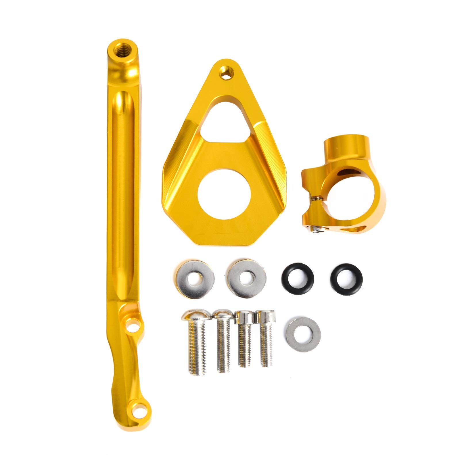 Kit Stabilizzatore Ammortizzatore Sterzo Per Honda CBR600RR 2005-2006 - In Alluminio CNC, Nero