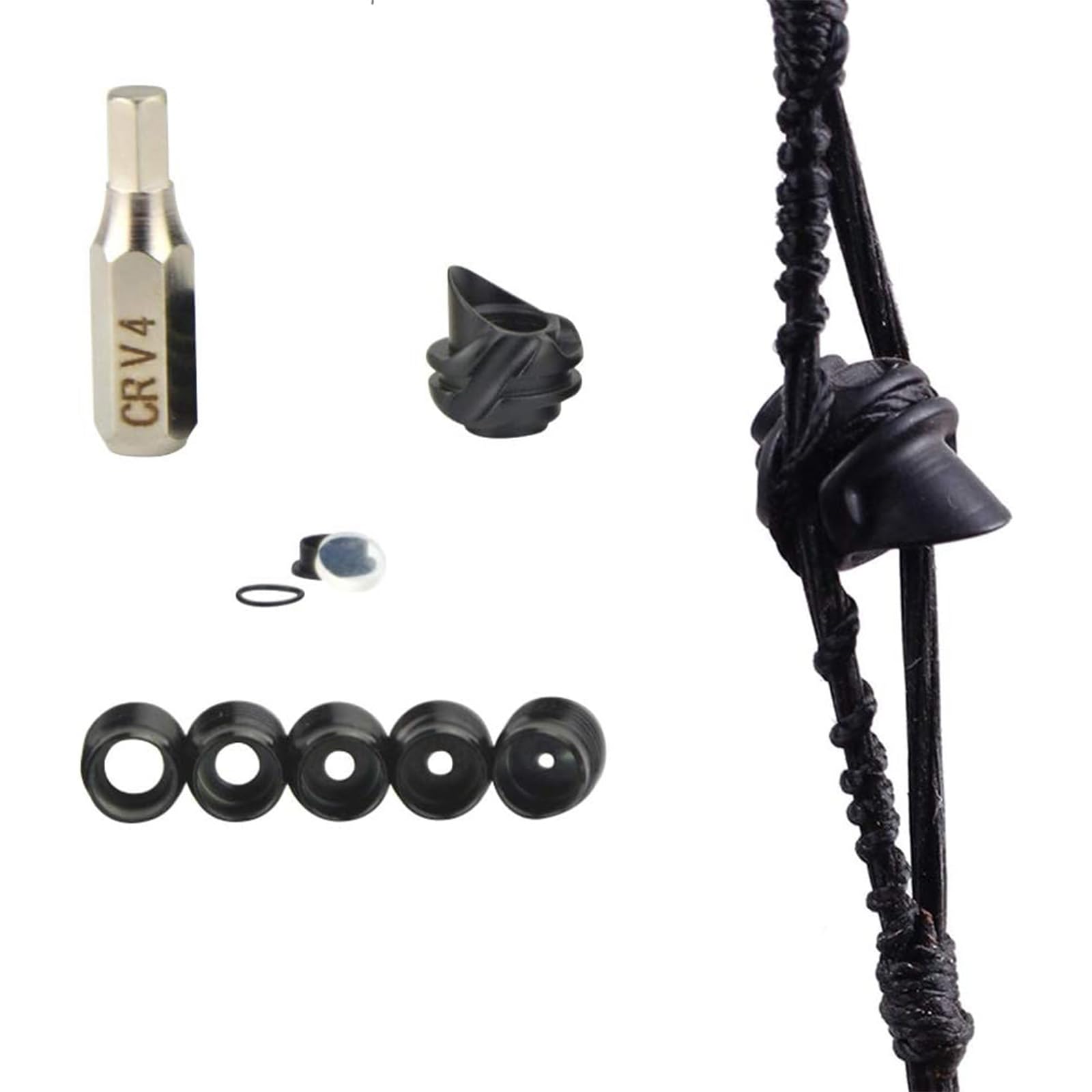 AMEYXGS Tiro con Arco Peep Sights 37/45 Grados Mira de Arco Compuesto de Aluminio 6X 8X Lente clarificadora 1/8" 1/16" 1/32" 3/32" 3/64" Interno Core Kit de Apertura