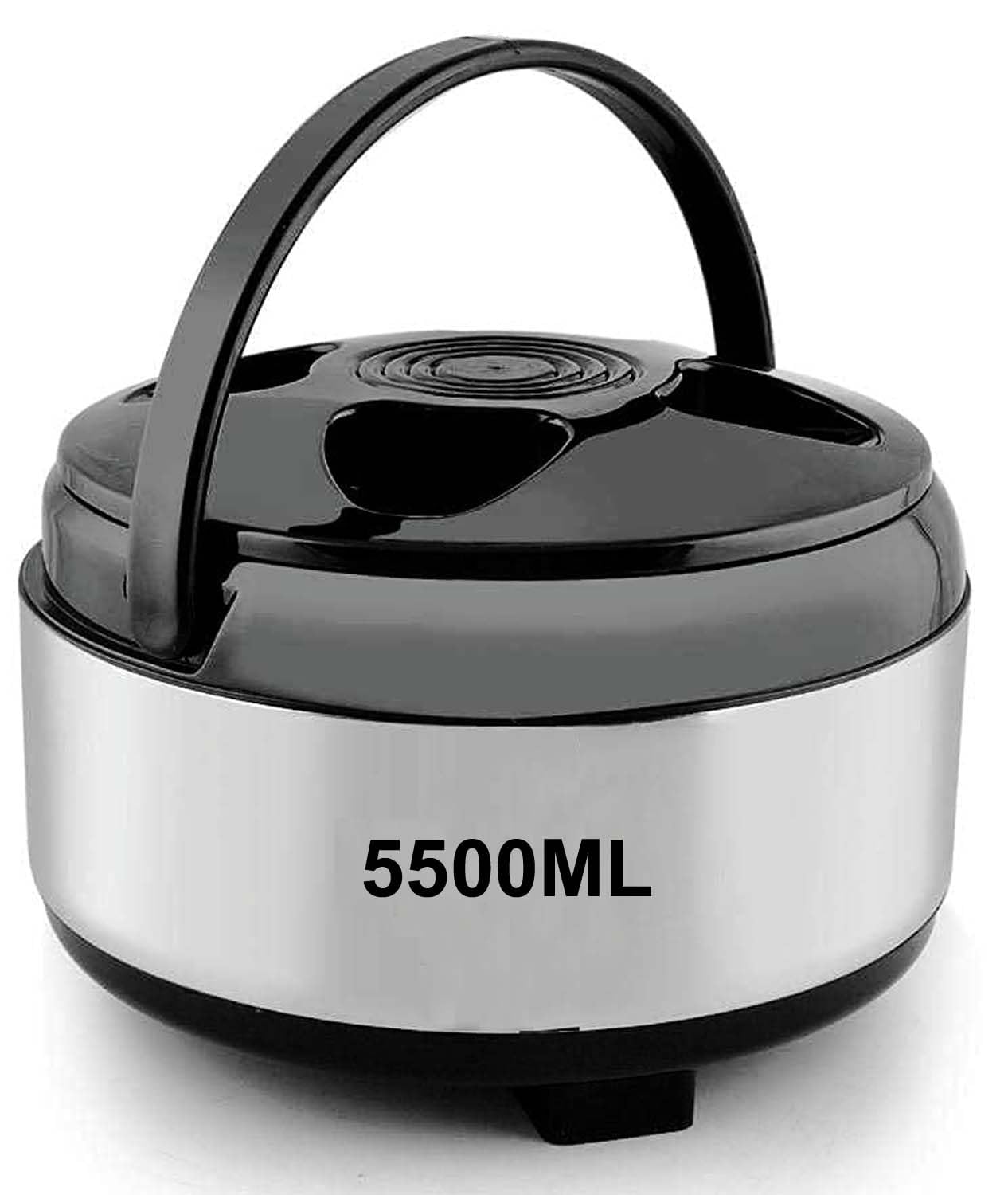 Kitchen Star Stainless Steel Thermoware Casserole Double Wall Insulated Hot Pot for hot Meal - 5500ML