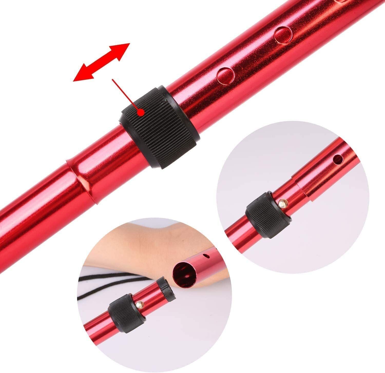 Walking Stick Easy Folding Adjustable Aluminium Cane for Men Women Lightweight Collapsible Sticks Extandable Height - Image 4