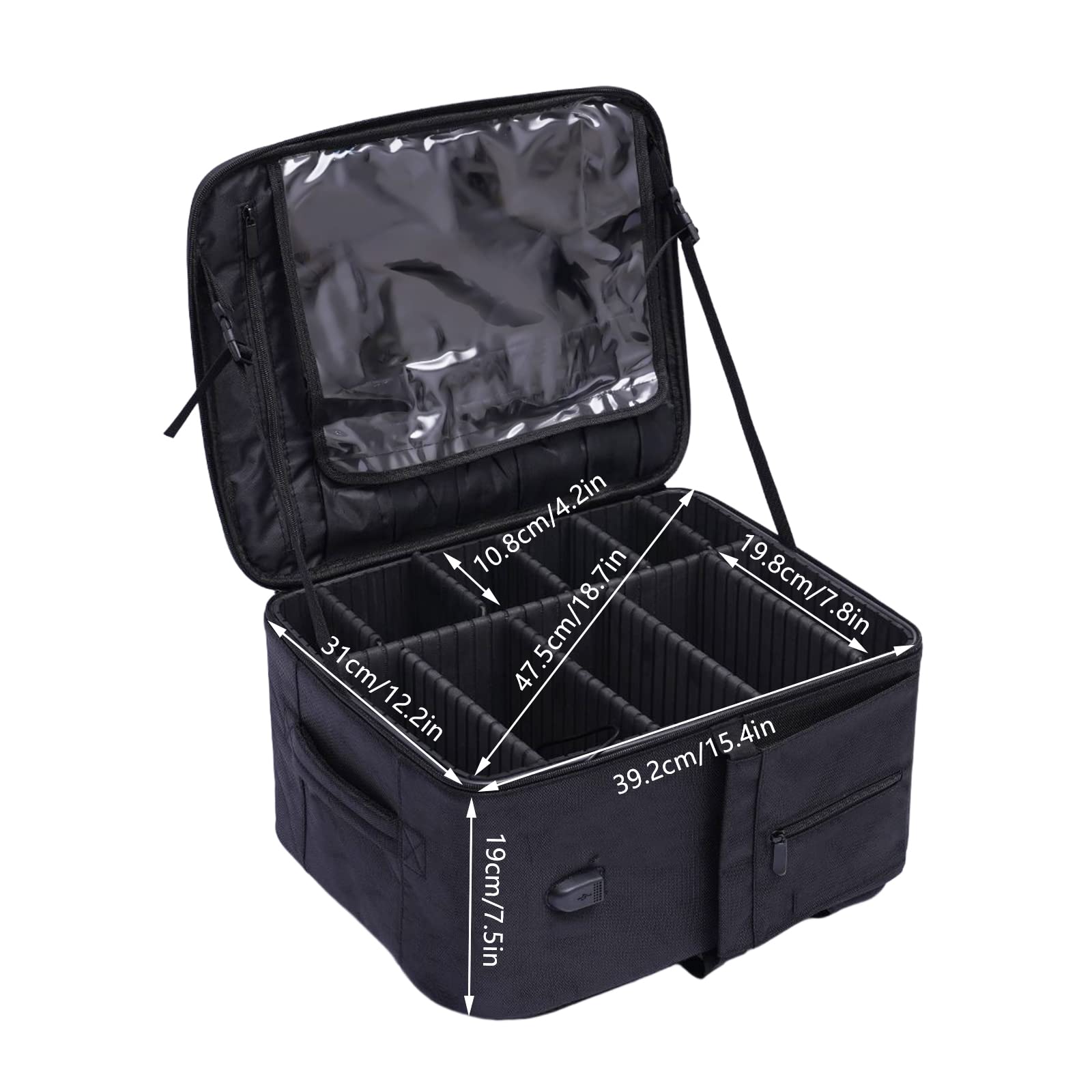 Make-up-Rucksack, professioneller Make-up-Koffer, extra großer Reisekoffer, Make-up-Tasche für Frauen, Kosmetik-Organizer, Make-up-Pinsel-Aufbewahrungshalter Wasserdichter Kosmetiktasche Schminktasche