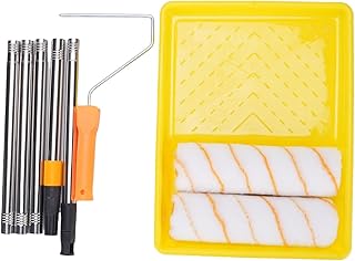 Fafeicy Farbroller-Set, Ausziehbares Farbroller-Set aus Edelstahl mit 1,2 M Stange für Einfaches Streichen von Wänden und Decken