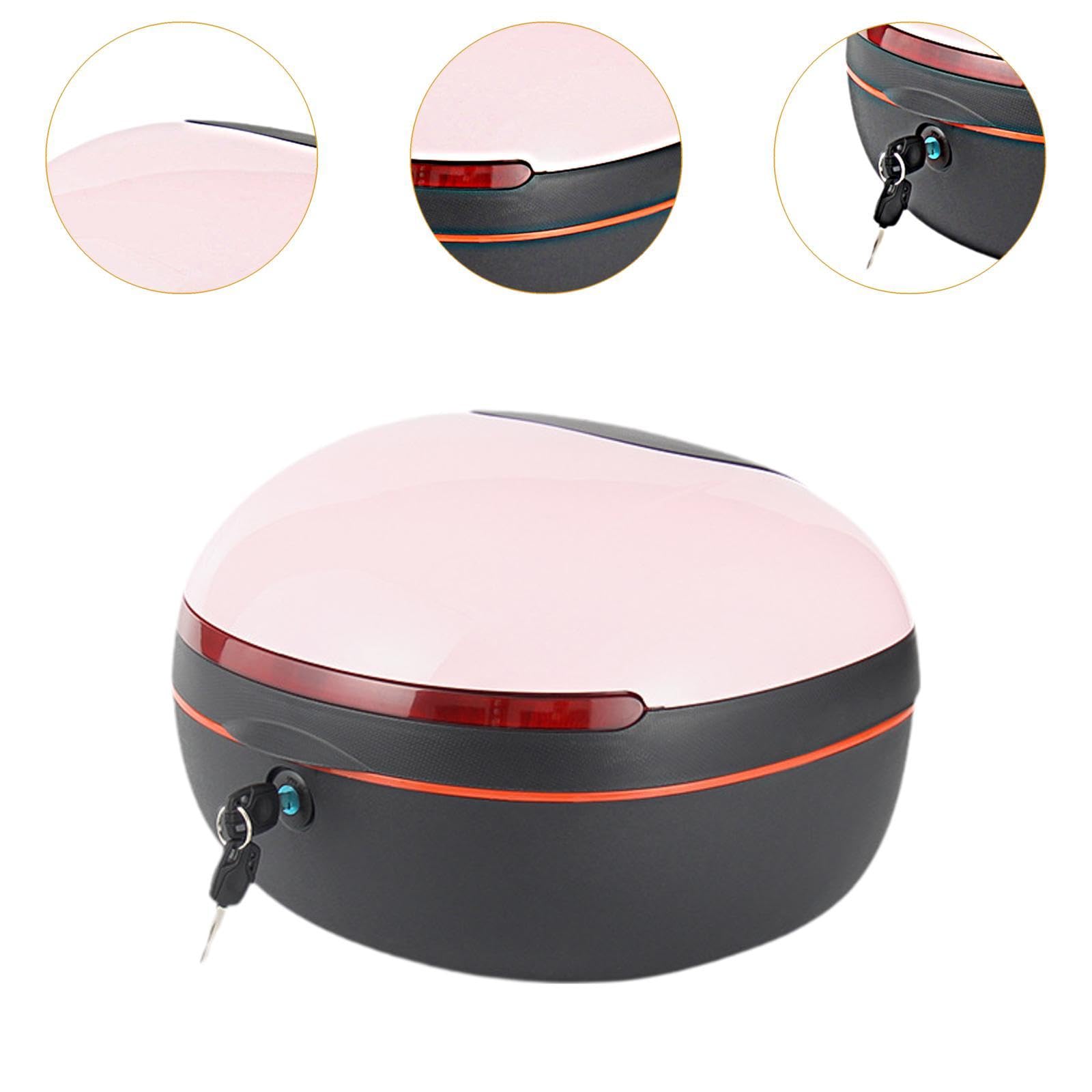 RNXRZANK Universal Motorcycle Trunk for Helmet and Gear Storage, Pink