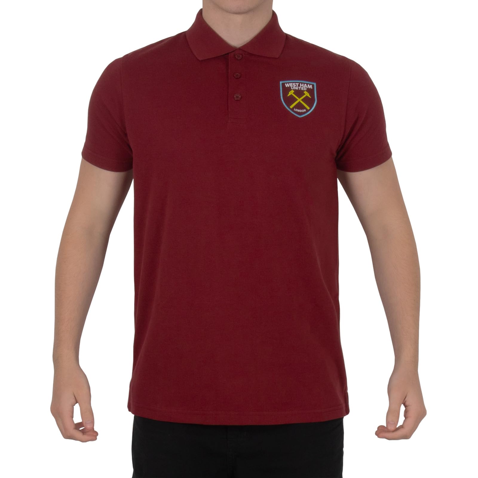 West Ham United Men's Claret Fc Official Football Gift Crest Polo Shirt Small