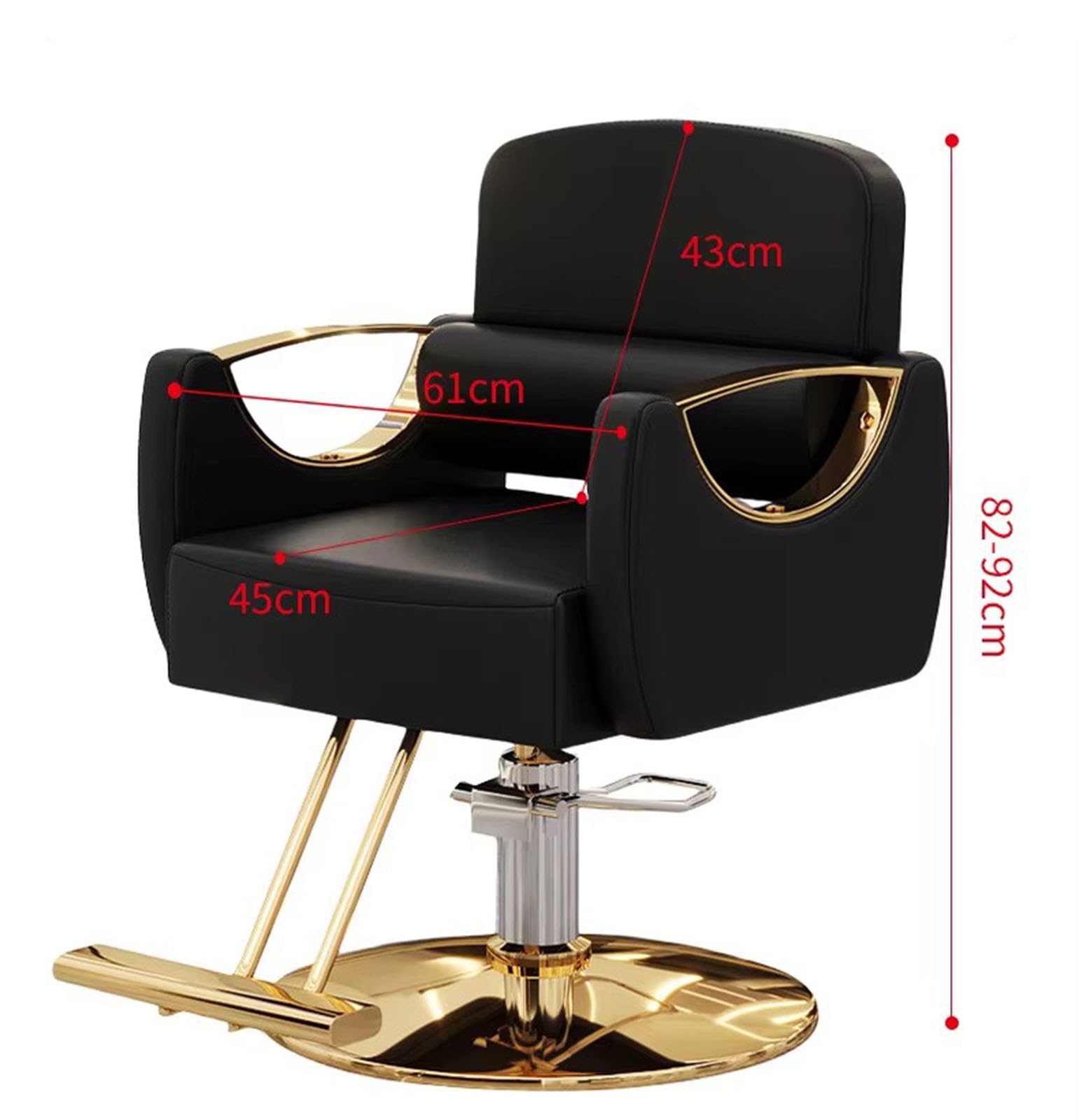 Elegant Barber & Salon Chair - Luxurious Ergonomic Styling Chair for Ultimate Comfort,D3