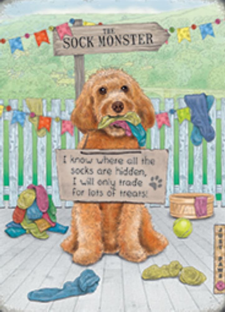 The Original Metal Sign Small (15 x 20 cm) Metal Sign - Dog's - The Sock Monster