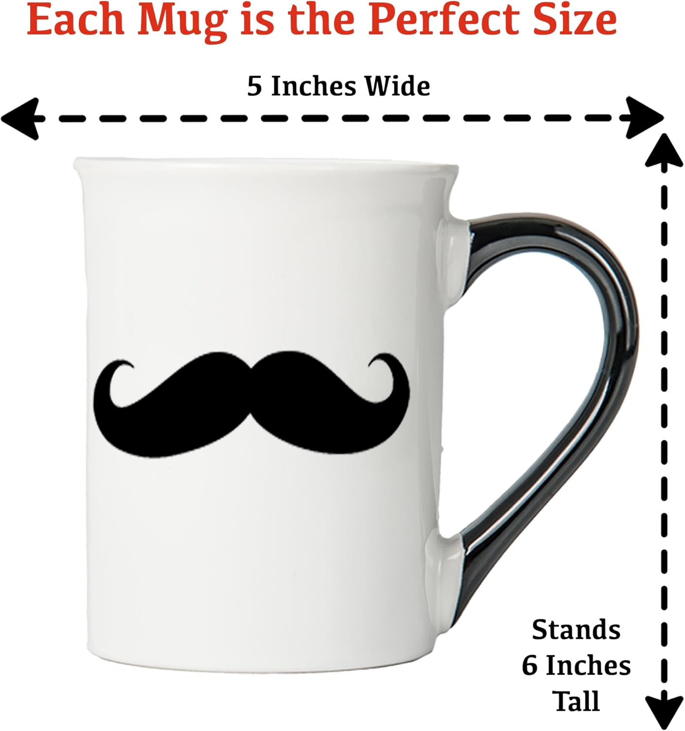 Cottage Creek Mugs | Mug Set of 2 16oz. Ceramic Coffee Cups | Mr. and Mrs. Coffee Mugs for Men and Women | Couples Engagement, Bridal Shower, Wedding & Valentine's Day Gifts