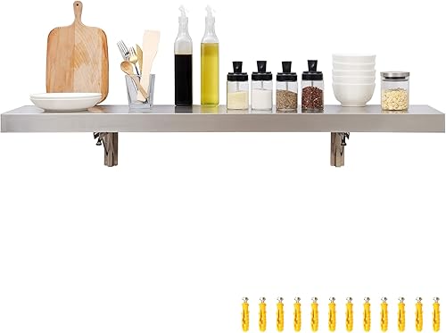 SWOTCATER Estante de concesión de 12 x 70.8 pulgadas, de acero inoxidable, plegable, para servir alimentos, camión, remolque, ventana de servicio