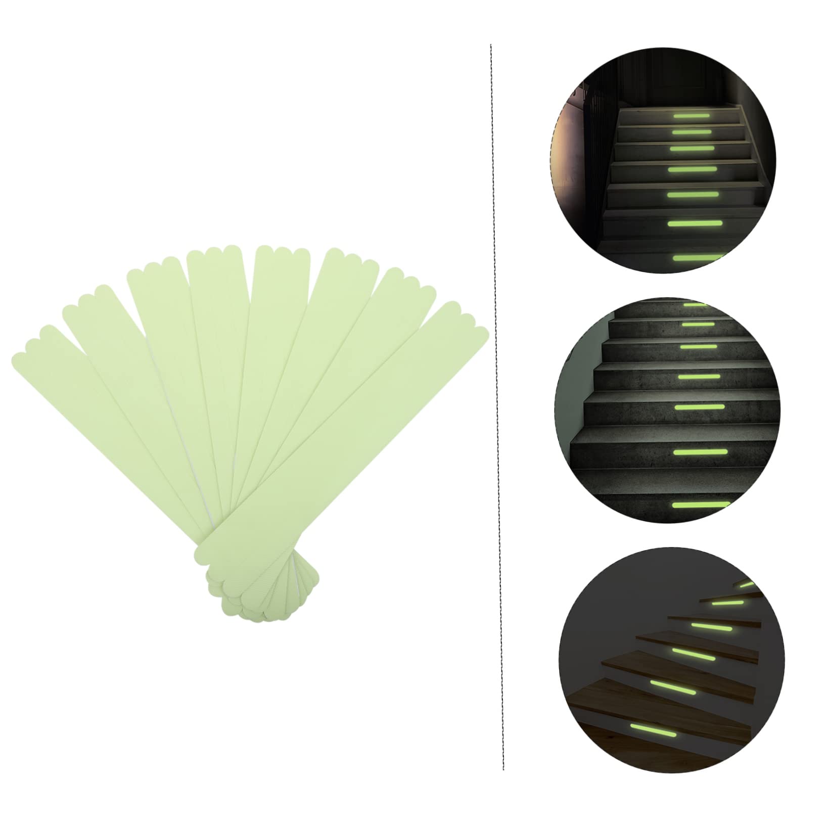 MAGICLULU 2 Sätze Antirutsch Aufkleber Für Treppen Selbstklebende Reflektierende Sicherheitsstreifen Fluoreszierendes Skid Tape Für Innen Außenanwendungen Stück * 2
