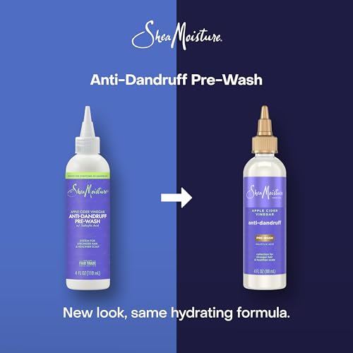 SheaMoisture Anti-Dandruff Pre-Wash Apple Cider Vinegar & Salicylic Acid To Gently Exfoliate & Remove Flakes System for a Healthier Scalp 4 oz