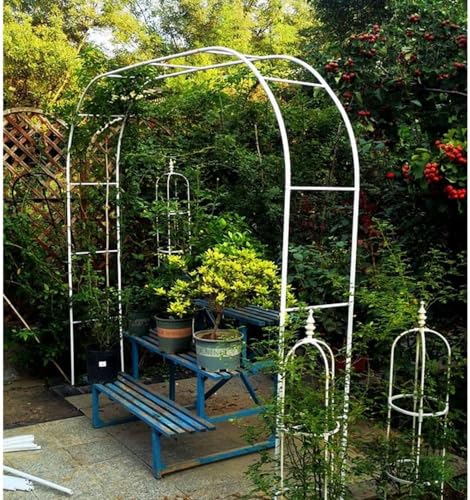 Wytrzymały metalowy łuk ogrodowy do roślin pnących, duża altana różana, łuk ślubny, dostępny w rozmiarach 120 cm, 140 cm, 180 cm, 240 cm, do podparcia na zewnątrz