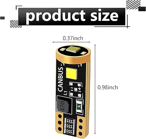 Miniatura 2 de Fluher 2 luces LED T10 de lectura para interiores de automóvil, 3030 3SMD 12V, luz súper brillante de ancho de vehículo, accesorios de luz