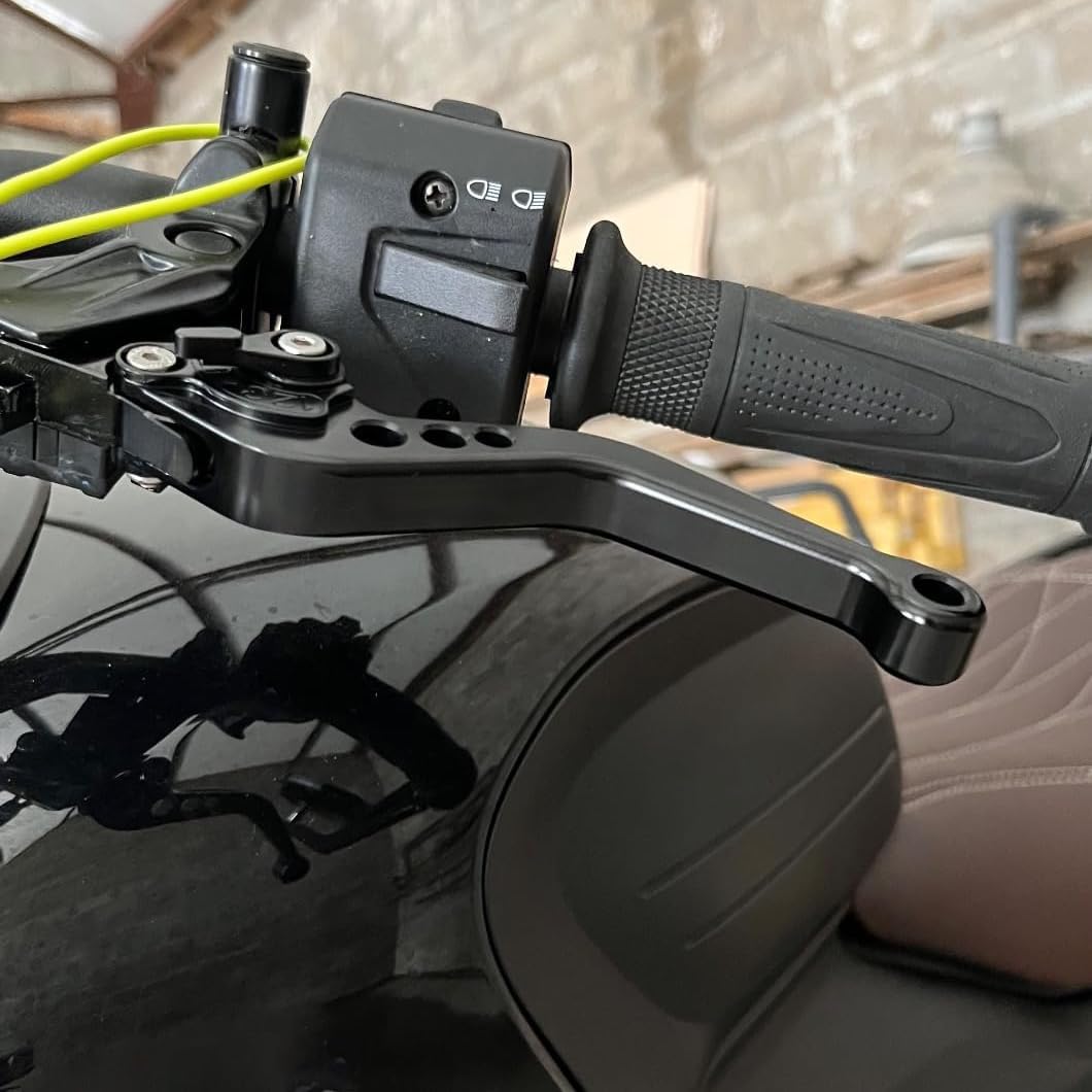 Short Brake Lever Clutch Lever Compatible with Triumph Scrambler 400X 400XC 2024 2025, CNC Aluminum Alloy Made (Red)