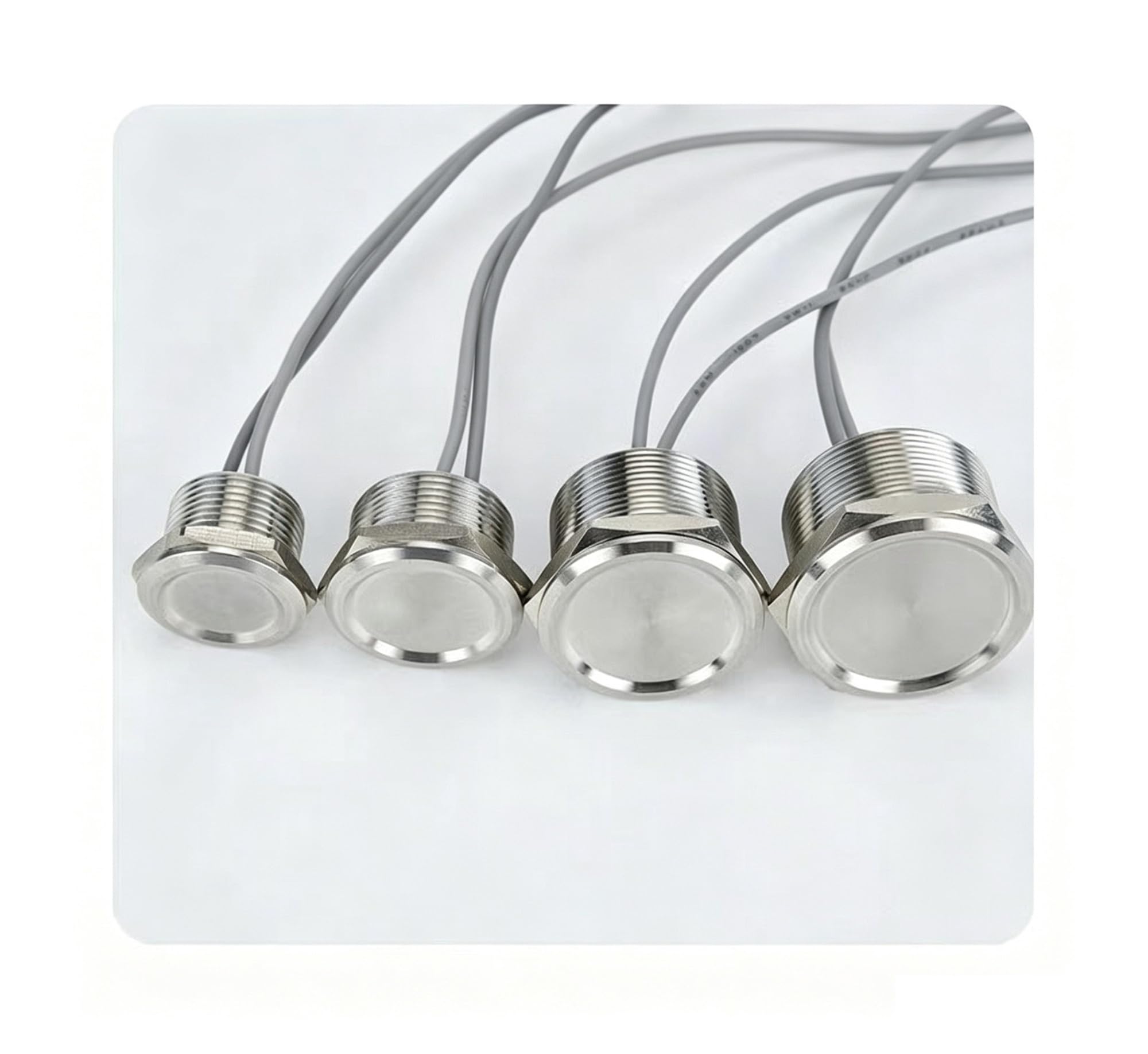 Interruptores táctiles piezoeléctricos impermeables de acero inoxidable de 16 mm, 19 mm, 22 mm y 25 mm, normalmente abiertos, capacitivos, momentáneos.(25mm)