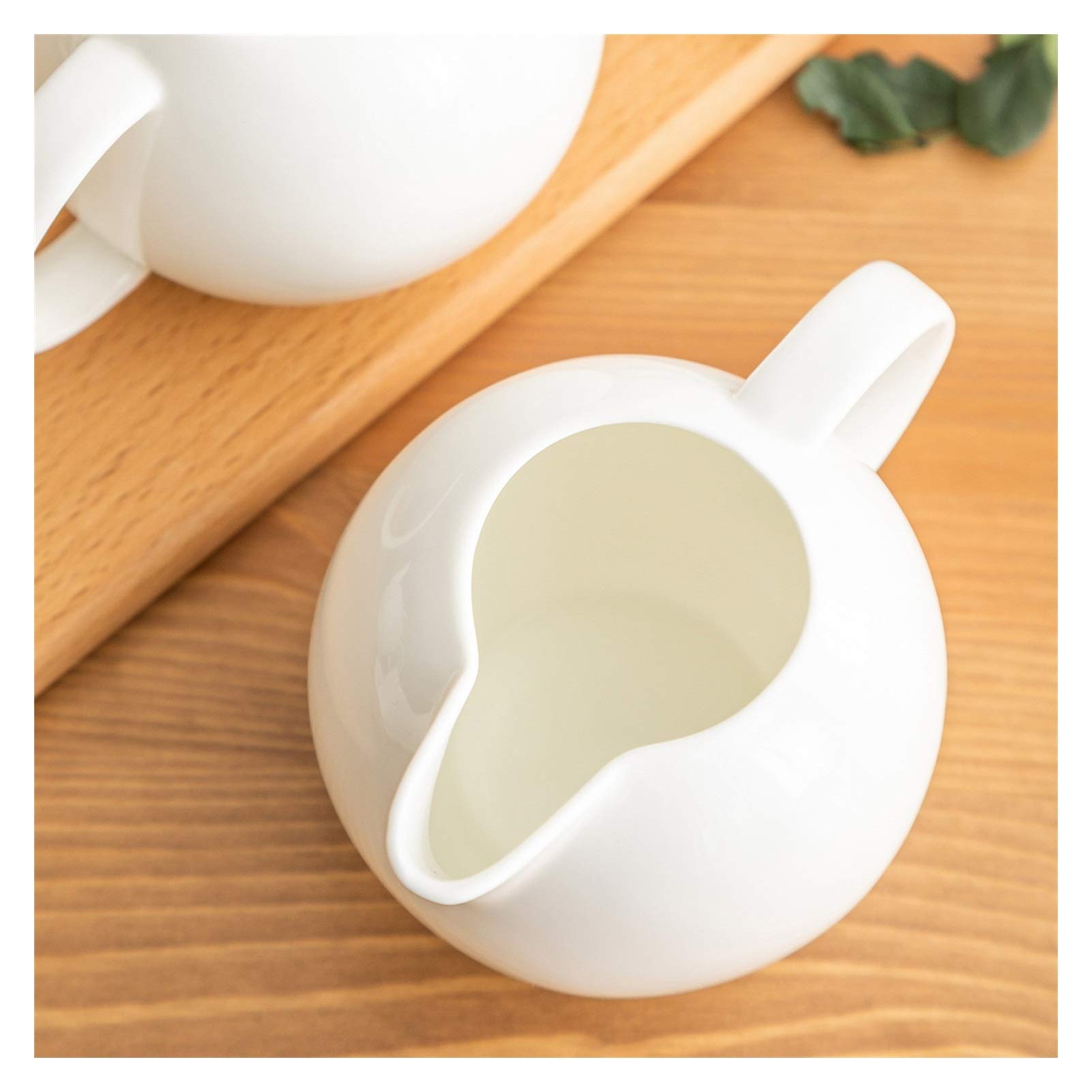 Set Classico per lattiera per caffè e tè Brocca e zuccheriera in Porcellana Bianca Brocca per lattiera Barattoli per lattiera