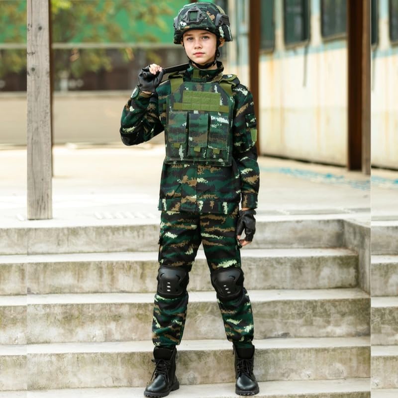 [REENEW] 少年ミリタリー迷彩服セットキッズコスプレ兵士特殊部隊陸軍服