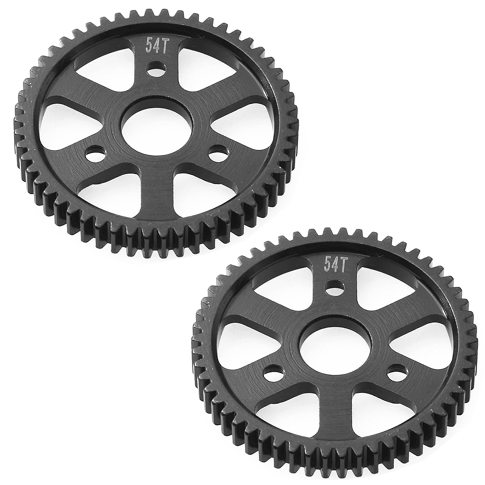 Spur Gear 54T Hardened Steel Upgrade, Compatible with 1/10 Slash Stampede Rustler Jato 4x4 6804 6807 6808 6708, Replaces Part #3956 (2pcs