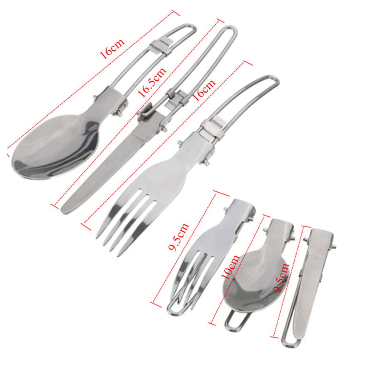 Ustensiles Cuisine de Camping Pliables 1 Set en Alliage D’aluminium Orange | Usage Camping et Escalade, Pratique et Résistant aux Hautes Températures, Format Portable Cuisine Extérieure