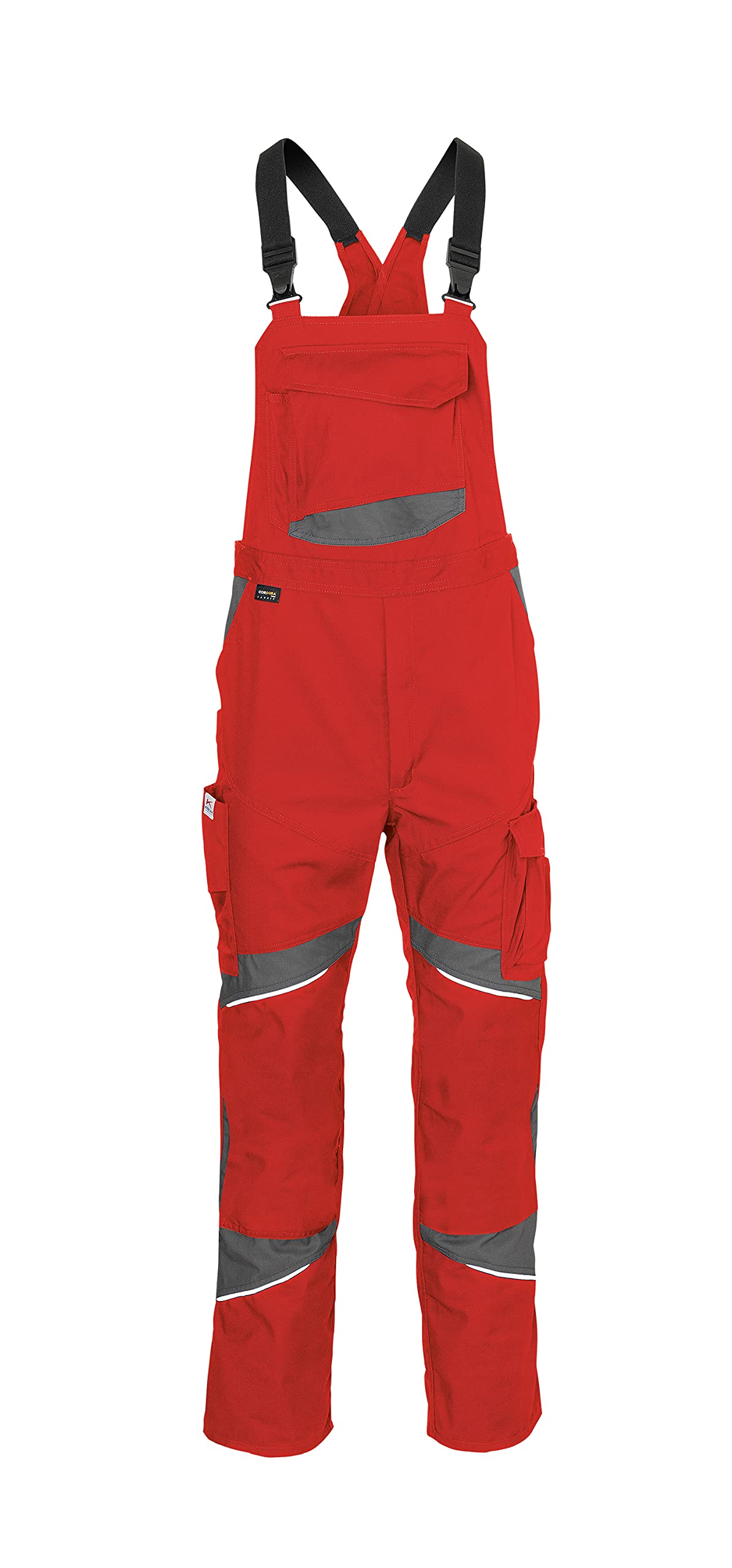 KÜBLER Workwear | KÜBLER ACTIVIQ cotton+ Arbeitslatzhose | mittelrot/anthrazit | Größe 114