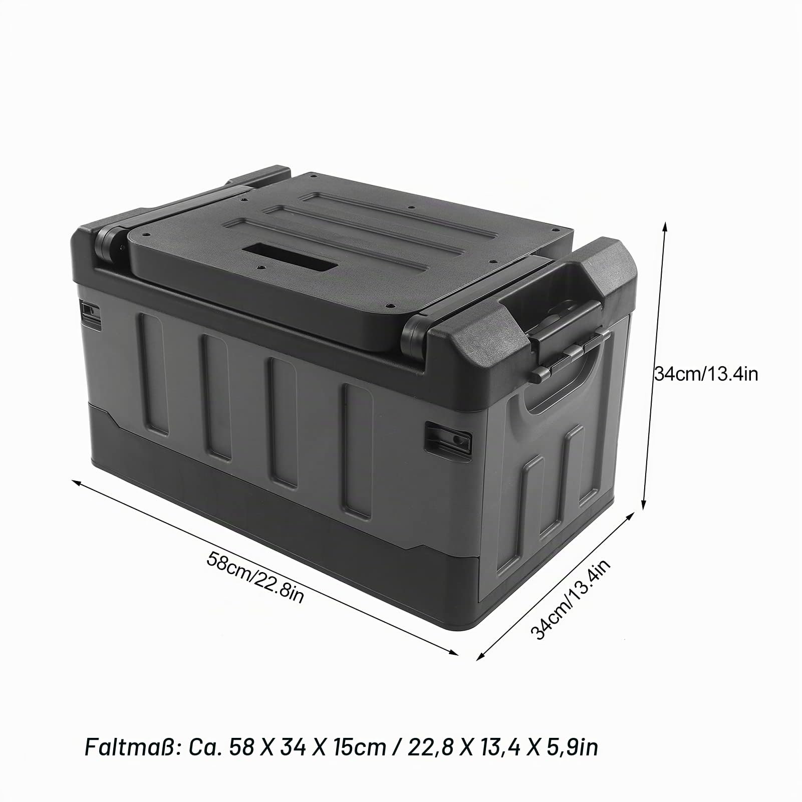 Cocoarm Kofferraum Organizer, Faltbare Auto Aufbewahrungsbox, 200 kg Belastbarkeit, Stuhl für Wohnmobile