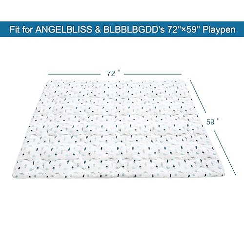 Miniatura 2 de Alfombra de juego para bebé para corralito de 72 x 59 pulgadas, tapete de juegos para bebés y niños pequeños, tapete de bebé para suelo grande y