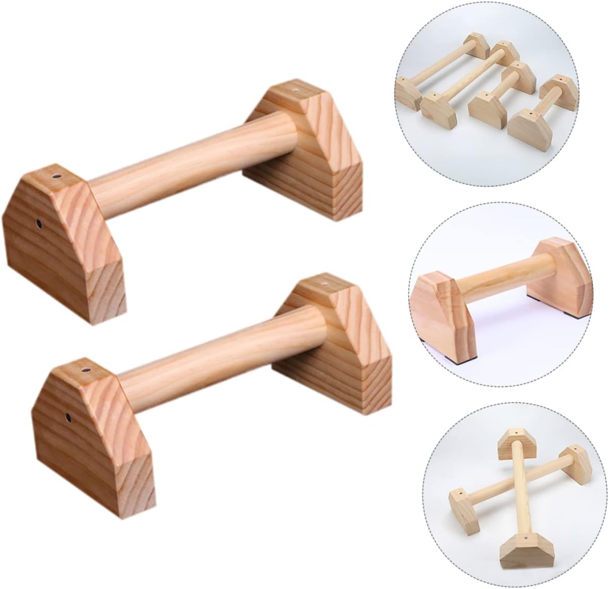 Push-up Stands Wooden Brackets for Arm Strength Training Fitness Equipment for Home Workouts Sturdy Grip Bars for Men and Women for Strength Building