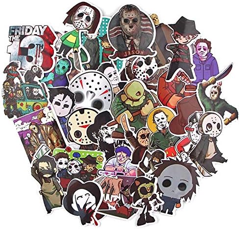 Party Hive Freddy Krueger (35 Pieces) Horror Elm Street Assorted Decal Stickers Arts Crafts Scrapbook