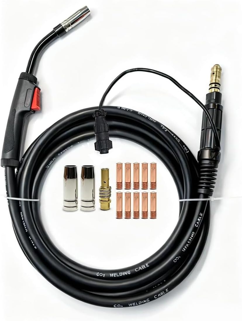 MIG WELDING GUN 10' 180AMP replacement for Vulcan MIGMax 140 & MIGMax 215 & OmniPRO 220 and 63616 63617 Mig Gun Parts (2 PINS) European style parts 15AK