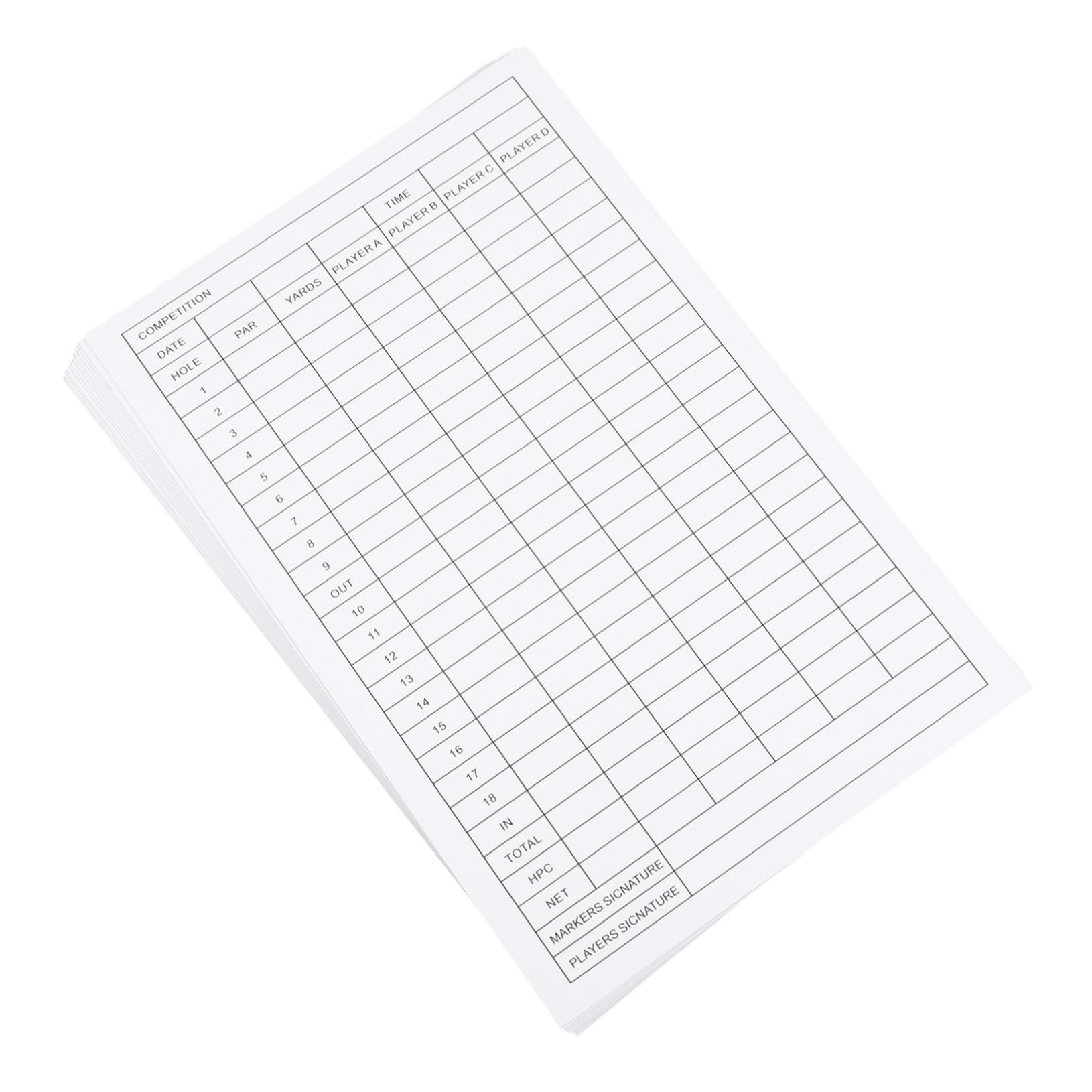 Totority Golf Scorecard Book Magnet 12 Pcs Set Scorecard for Card Tool Lightweight Portable Coated Paper