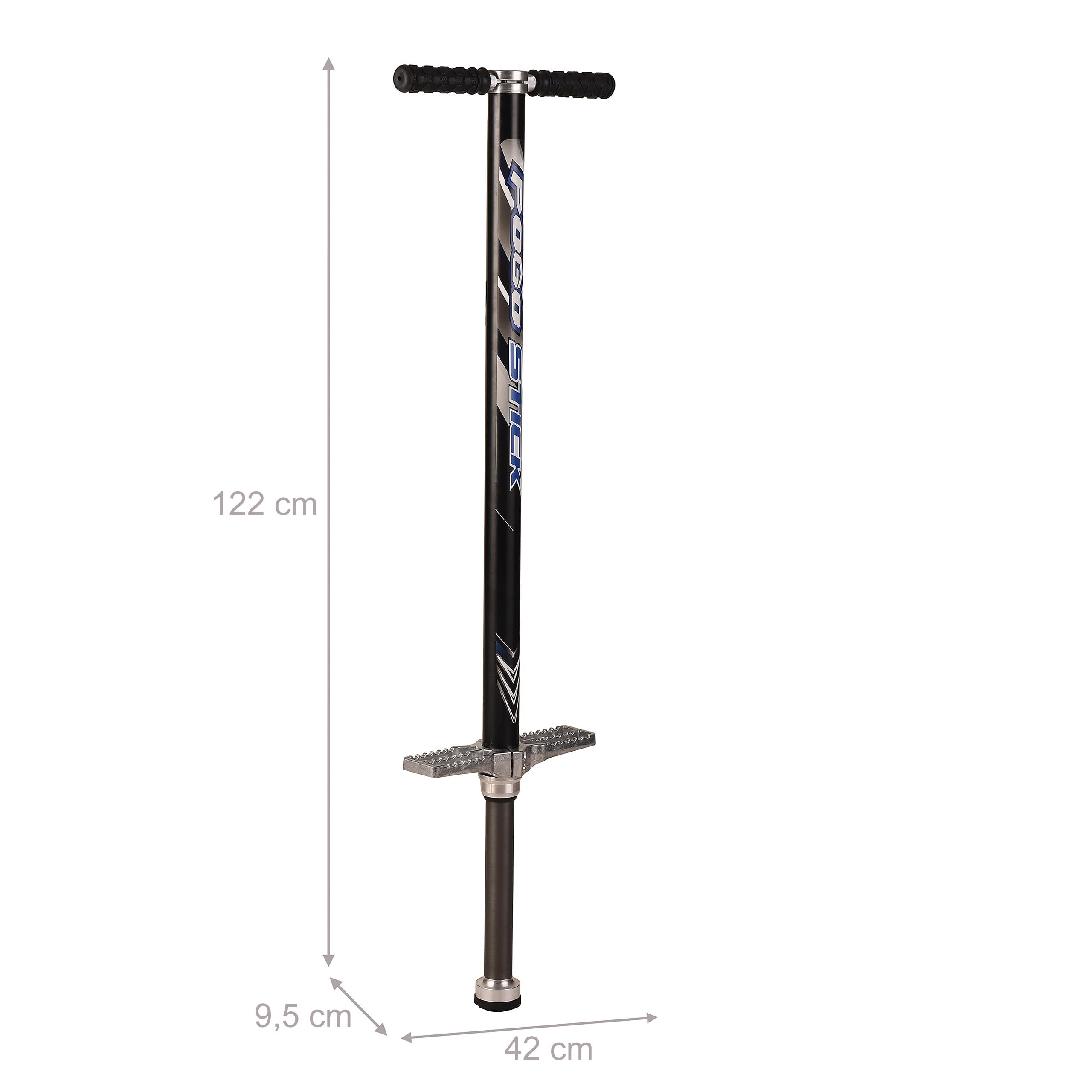 Relaxdays Kij pogo dla dorosłych, do 110 kg, wyściełany, do użytku na zewnątrz, antypoślizgowa, stal nierdzewna, czarna