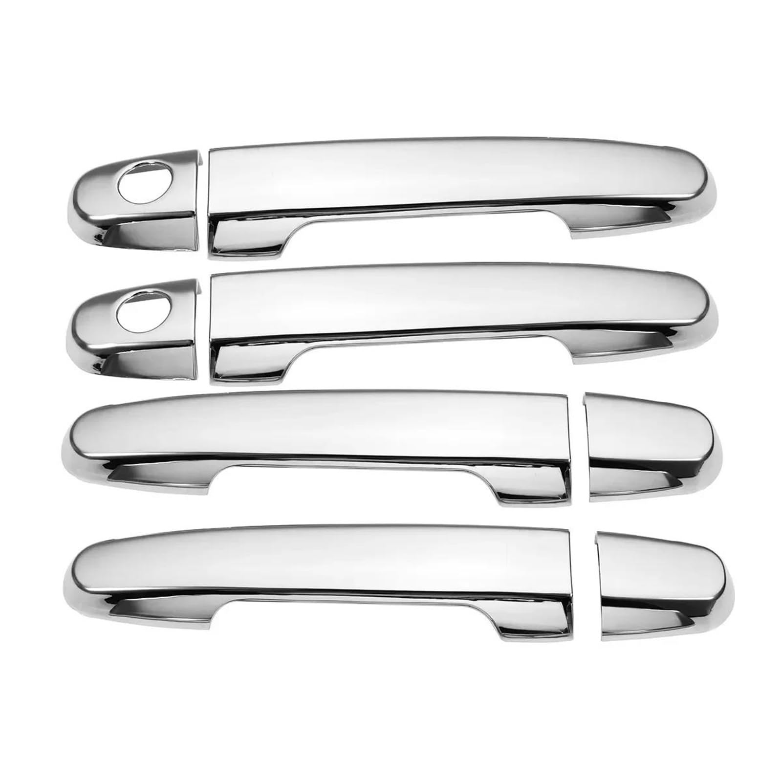 PIWINE Handle Sticker Chrome Handle Cover Trim Set Accessories Stickers Car Styling for Corolla E140 E150 2007-2013(2 Keyholes)