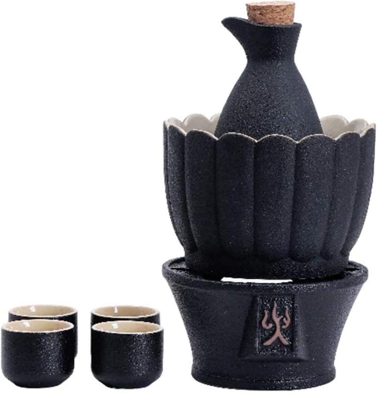 Sake Set Sake Bottle Japanese Sake Set, 7 Piece Porcelain