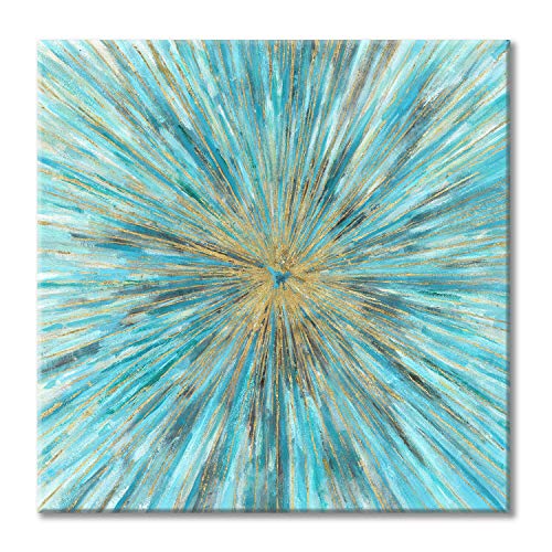 Abstract Wall Art Canvas Picture: Modern Painting Hand Painted Artwork for Bedroom (24'' x 24'' x 1 Panel)