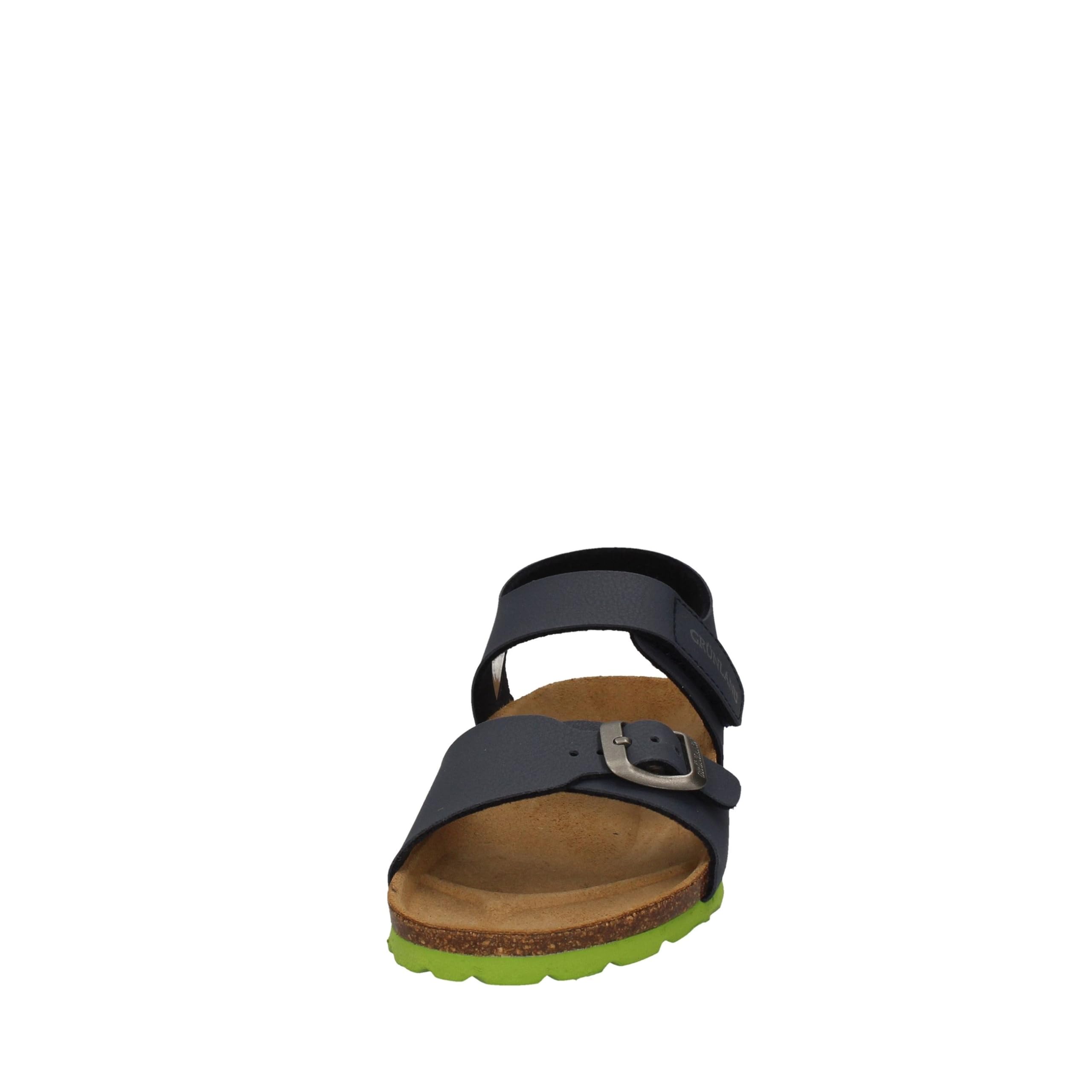 GRUNLAND JUNIOR SB0234 LUCE SANDALO BAMB. S. BLU-LIME 33