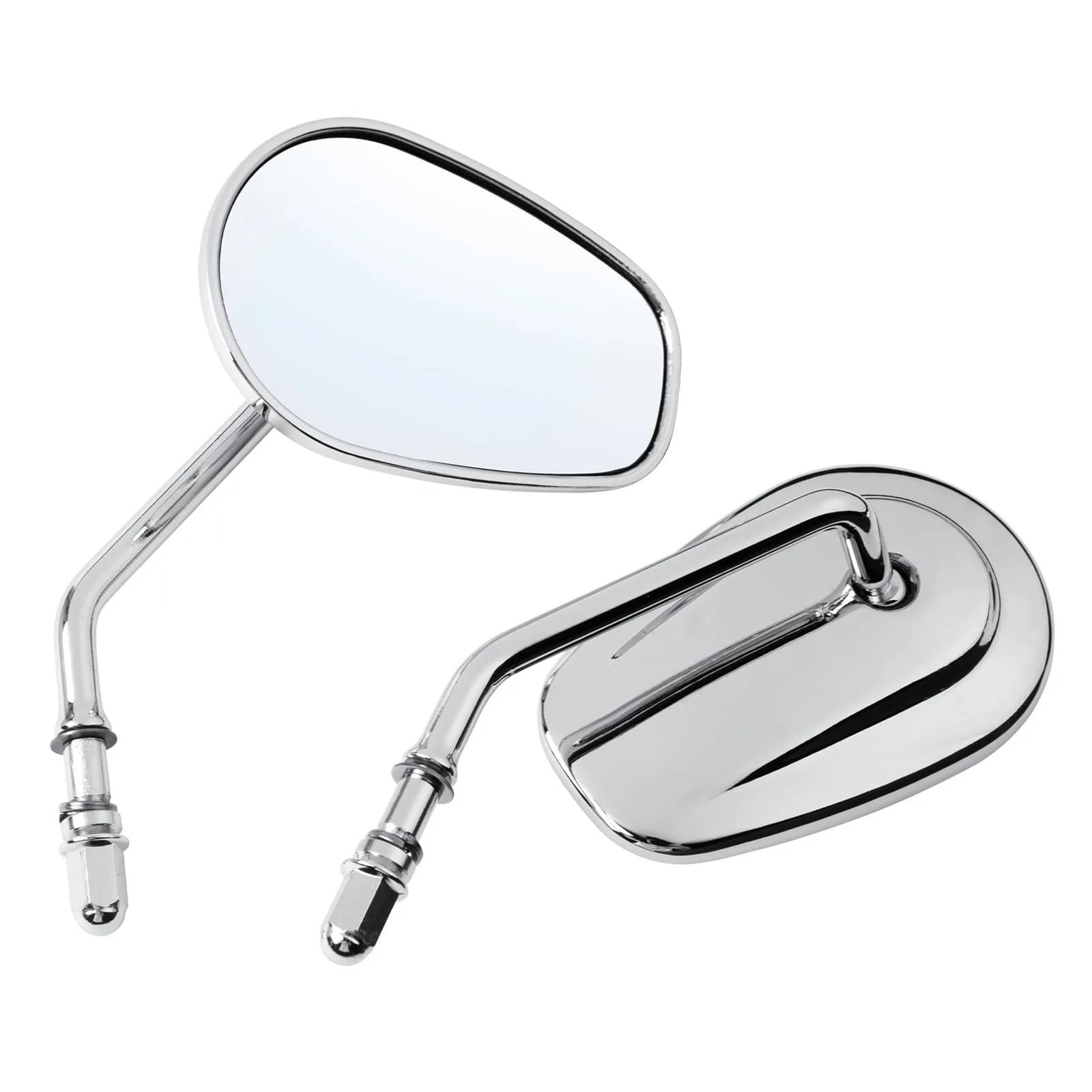 motos Miroir vélo Rétroviseurs Latéraux De Moto 8 Mm Pour Softail, Pour Dyna, Pour SPORTSTER XL 883, 1200, CVO, FXDB, FXDF(1Pair Sliver)