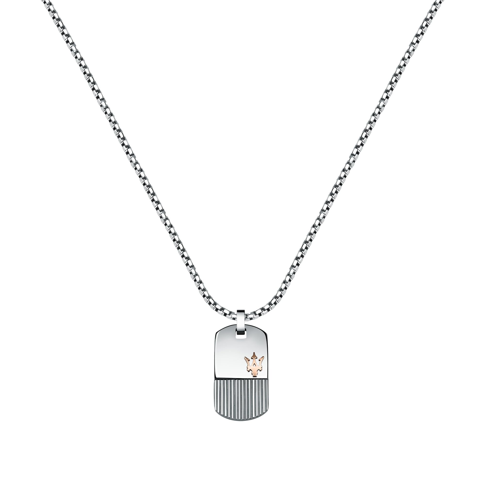 Maserati Kette mit Einhänger – Kette mit Military-Tag Anhänger (Iconic JM121ATK08)