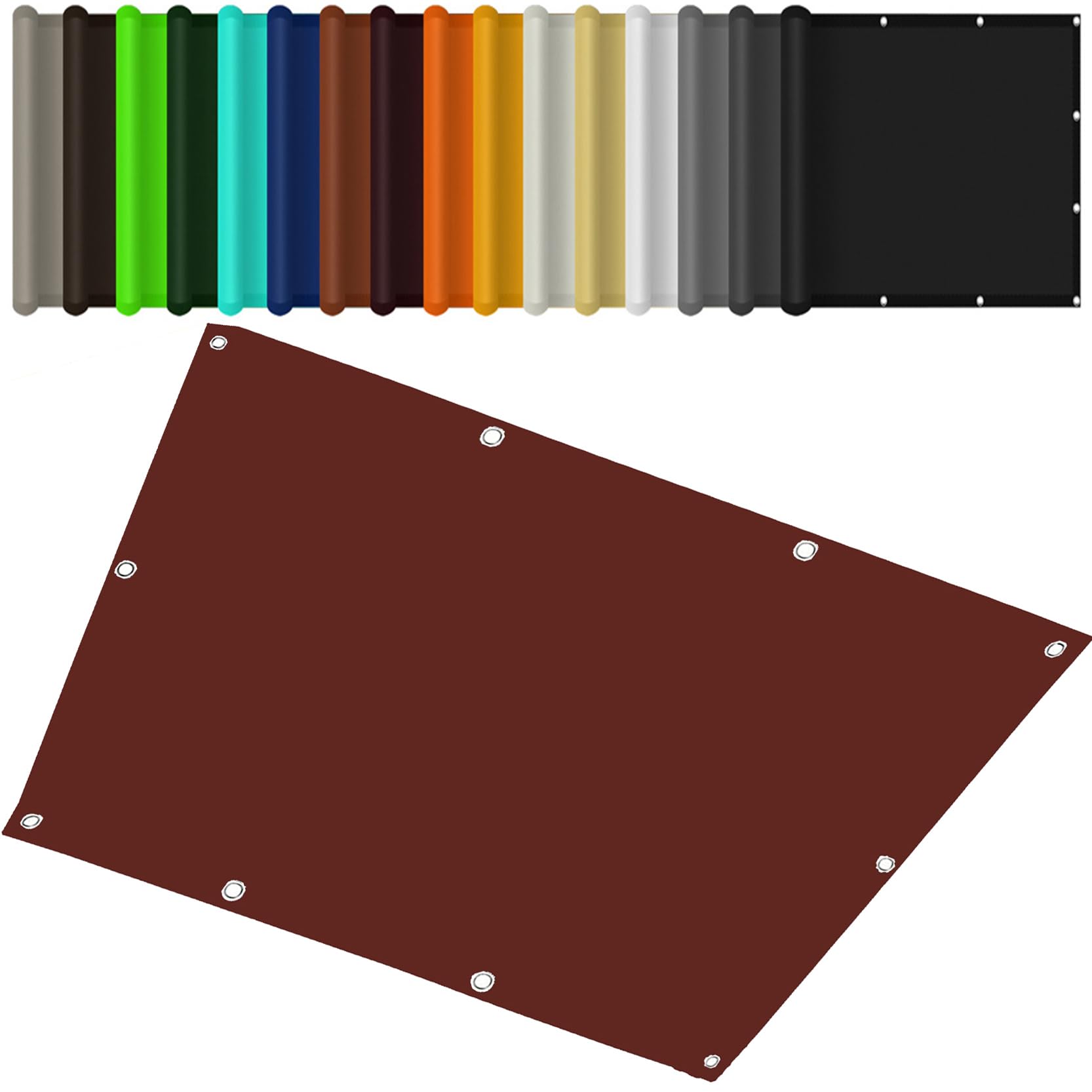 Vela retrattile, 200 x 280 cm, resistente ai raggi UV, resistente agli strappi, con corde fisse per giardino, patio, campeggio, copertura per baldacchino esterno durevole
